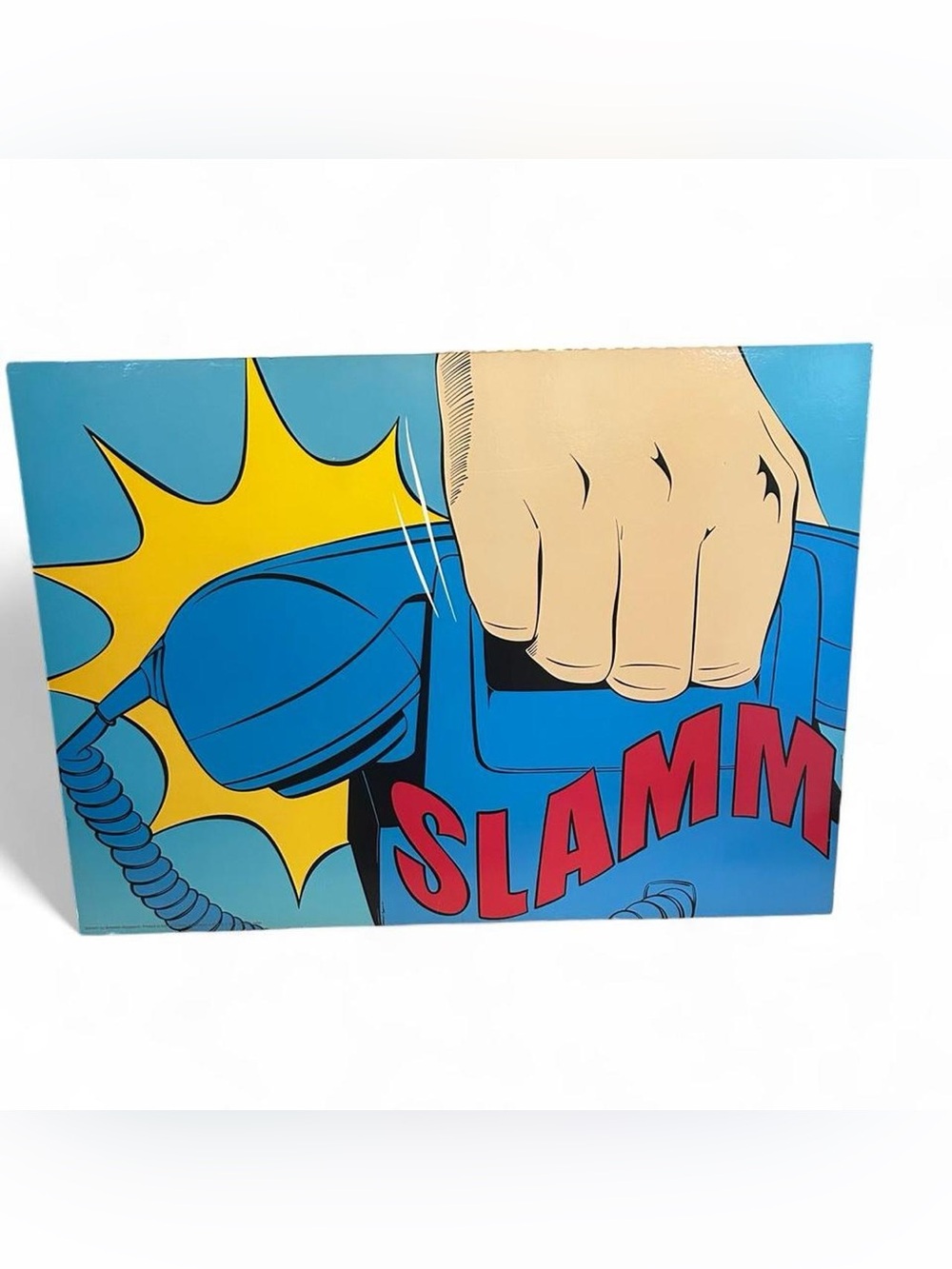 Rare Vintage IKEA Solmyra "Slamm!" Pop Art Comic Wall Panel by D. Azzopardi